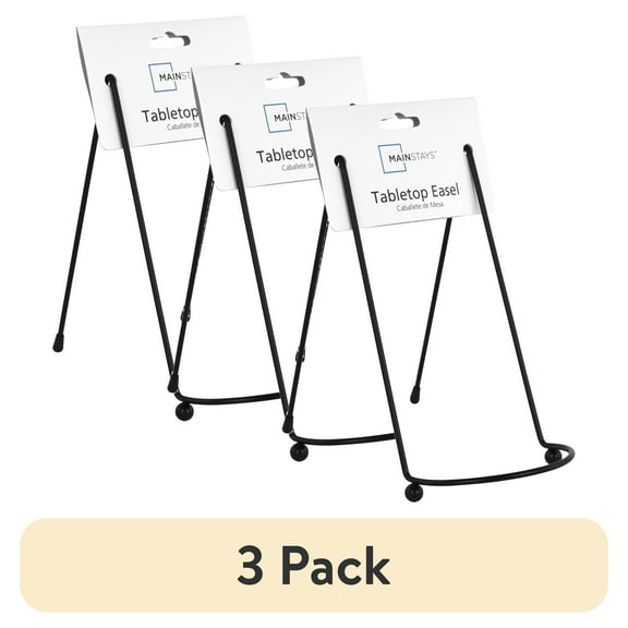 (3 pack) Mainstays – 6" Easel Picture Frame – Black Tabletop Photo Frame Easel