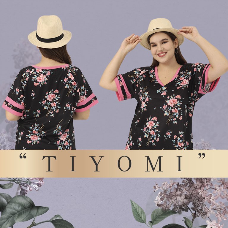 TIYOMI Plus Size Royal Blue 5X Short Sleeve Chiffon Shirts For Women Pearls  Tops V Neck Blouse Summer Tunics 5XL 26W 28W