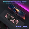 thumbnail image 6 of AUSDOM 98Pro Wireless Mechanical Keyboard - 97 Keys, Silent Tactile Switches, Tri-Mode (Bluetooth/2.4GHz/USB-C), Hot Swappable, White Backlit, Gasket Structure, PBT Keycaps (Black & Pink Silent), 6 of 9
