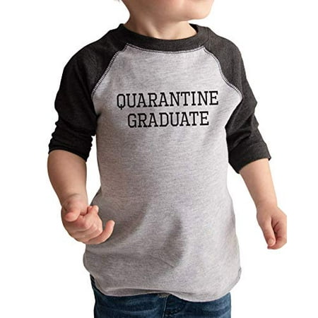 

7 ate 9 Apparel Kids Quarantine Graduate Shirt Grey Raglan