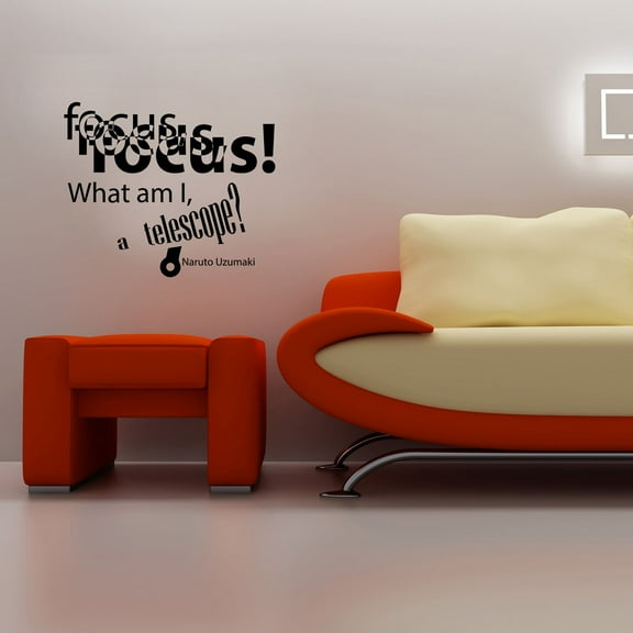 Focus What Am I A Telescope Uzumaki Naruto Cartoon Wall Sticker Art Decal for Girls Boys Room Bedroom Nursery Kindergarten House Fun Home Decor Stickers Wall Art Vinyl Decoration Size (8x10 inch)