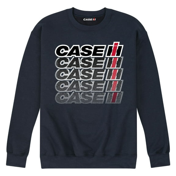 Case IH Logo Repeat Fade - Men's Crew Neck Fleece Pullover