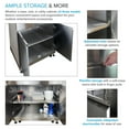 thumbnail image 2 of Transolid OUCS6424 Outdoor Kitchen 64-in x 24-in x 37-in Double Utility Cabinet With Folding Shelves, Stainless Steel, 2 of 5