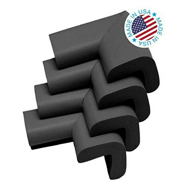 KidKusion 4 Piece Safety Corner Cushion 4 Pack Black Child
