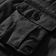 thumbnail image 5 of Havenre Men's Multi Pocket Zipper Cargo Shorts Big and Tall Regular Fit Casual Outdoor Hiking Loose Fit Twill Classic Short Pants Black XXXXL, 5 of 8