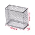 thumbnail image 3 of YIMWNYI Metal Mesh Pen Storage Box, Compact Desk Organizer for Office Supplies, Wall-Mounted or Desktop Storage for Pens, Pencils, Makeup Brushes, and Small Items, Space-Saving Design, 3 of 8