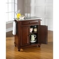 thumbnail image 4 of Crosley Furniture Cambridge Wood Top Portable Kitchen Island in Mahogany, 4 of 5