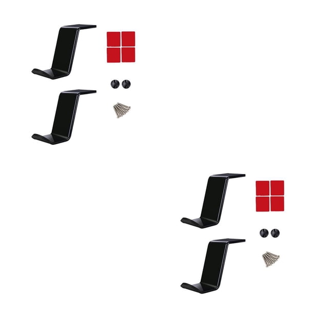 Cateissary 2 uds. De accesorios para juegos, soporte Universal para controlador, instalación segura y práctica, accesorio de escritorio elegante Negro 2Conjunto