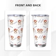 thumbnail image 3 of Salouo Corgi With Santa Claus Hat Print 20oz Tumbler with Lid,Stainless Steel Vacuum Insulated Tumbler Durable Insulated Coffee Mug Thermal Cup with Splash Proof Sliding Lid-Straw Three-piece Set, 3 of 8