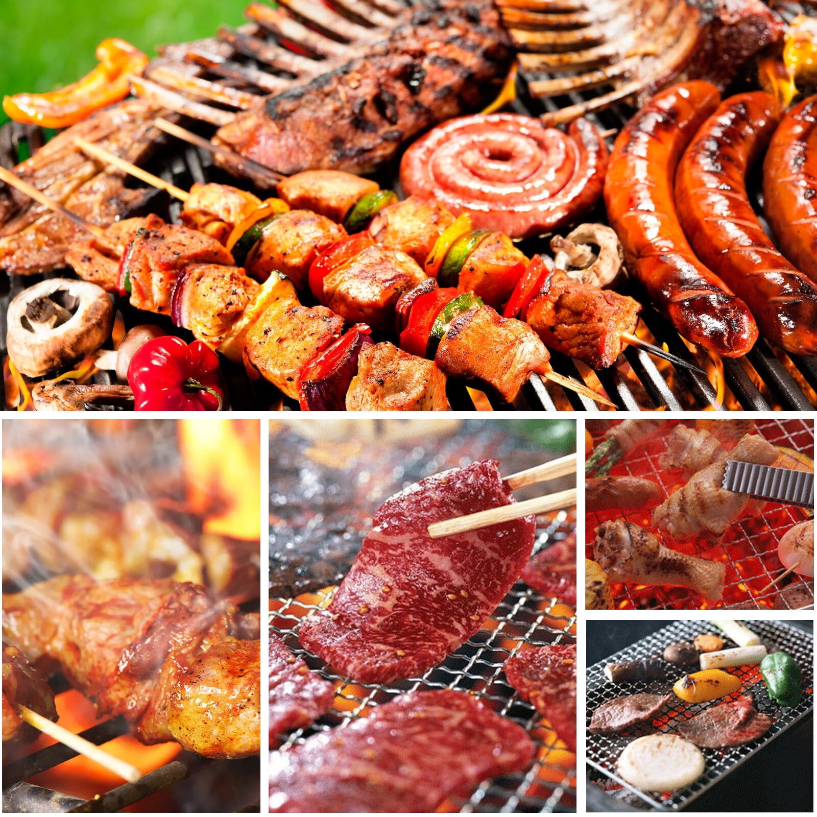 SHANNA Charcoal Grills Portable BBQ Griddle, Foldable Kabob Barbecue with Storage Shelf for Outdoor Hibachi BBQ Lamb Skewer Camping Barbecue Grill in Garden Backyard Party Picnic Travel