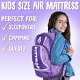 thumbnail image 5 of Pittman Outdoors - Purple Kids  Air Mattress | Includes Electric Pump & Colorful Travel Backpack | Puncture-Resistant & Easy-Inflate, 5 of 6
