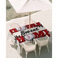 thumbnail image 3 of 52x70 Inch Outdoor Tablecloth with Umbrella Hole Zipper Rectangle White Red Baseball Rectangular Tablecloths Outside Waterproof Modern Art Funny Words Patio Table Cloth Cover for Picnic Party, 3 of 8