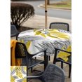 thumbnail image 5 of Outdoor Tablecloth with Umbrella Hole for Patio/Picnic/Party/Camping, Yellow Leaves Waterproof Table Cloth Square Cover Washable, Willow Leaf Country Botanical Branches (54"x 54"), 5 of 8