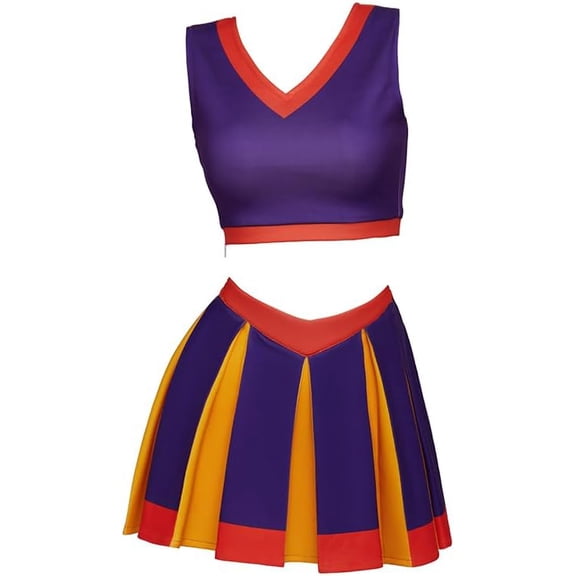 Kim Cheerleader Sportswear Top and Skirt Set High School Cheerleading Outfit