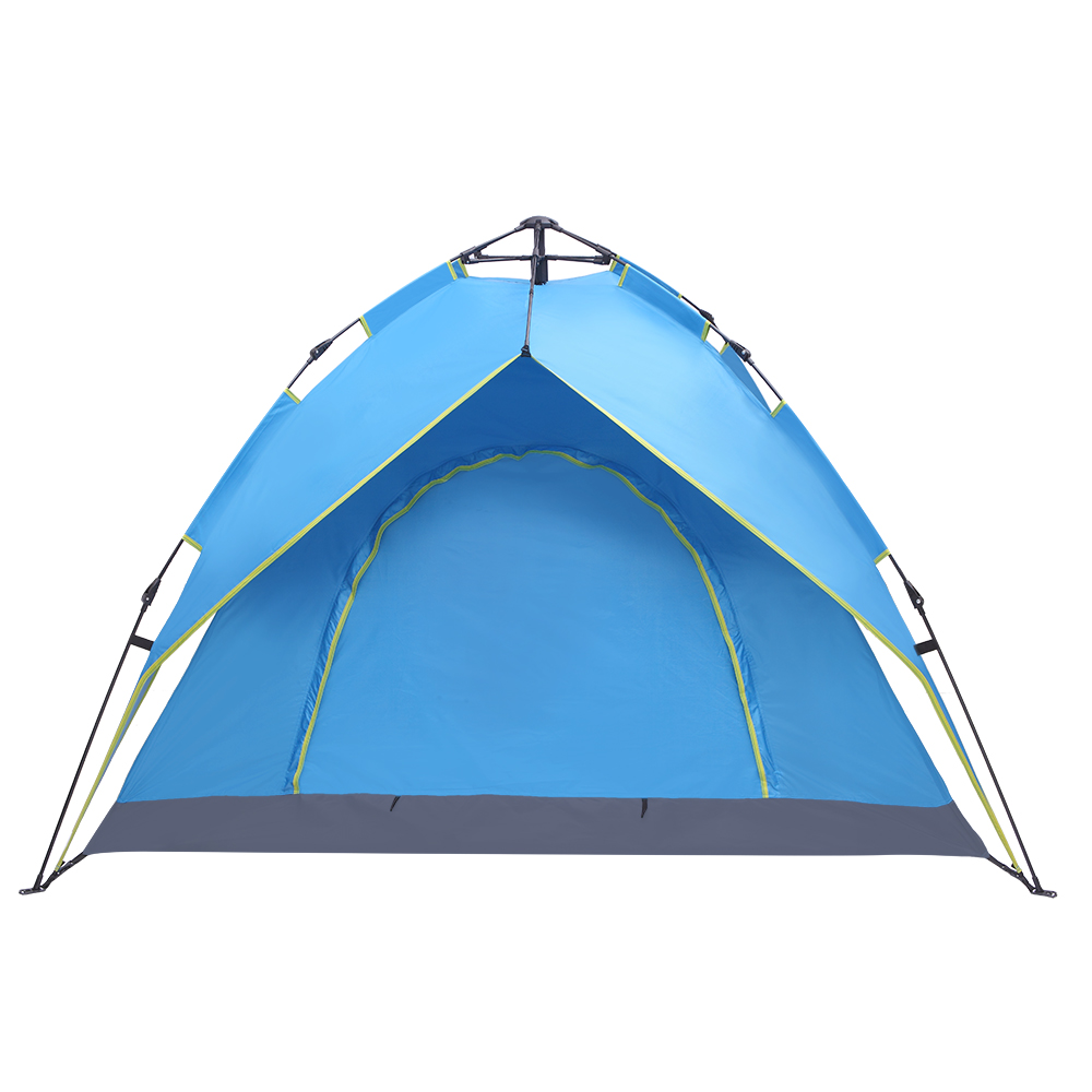 Camping Tent, 2-3 Person Family Tents for Camping, 180T Silver Coating Waterproof Tent, Double-Deck Camping Tent, Automatic Instant Pop Up Tents for Camping for Outdoor/Hiking/Traveling, Blue, R055 - image 2 of 11