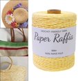 thumbnail image 1 of Crochet rafia hilo de papel de 15 mm rafia cuerda redonda de cuerda 328 yardas para bolsas de crochet gorro de playa tejido de bricolaje de verano Amarillo, 1 of 8