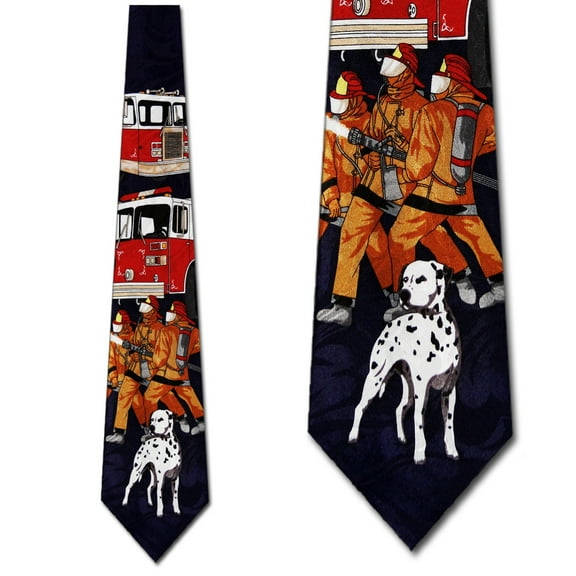 Fireman Rescue (Black) Necktie Mens Tie