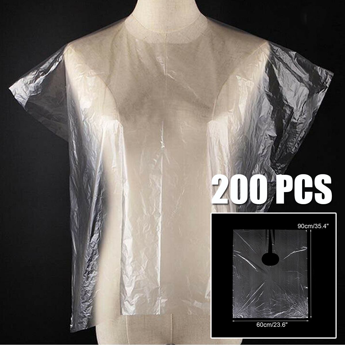 100 /200 Pcs s Disposable Hair Cutting Capes Hairdressing Home Barber