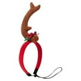 thumbnail image 2 of Dog Christmas Antler Headband, Soft Velvet Reindeer Costume Headband for Pets, Adjustable & Comfortable for Xmas Party & Holiday Photos, 2 of 3