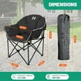 ABORON 2 Pack Oversized Heated Camping Chair, Outdoor Portable Heated Folding Chairs, Patio