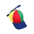 thumbnail image 4 of Comfortable Gift Rainbow Top Hat for Party Fancy Dress Outdoor Adult Blue Brim, 4 of 8