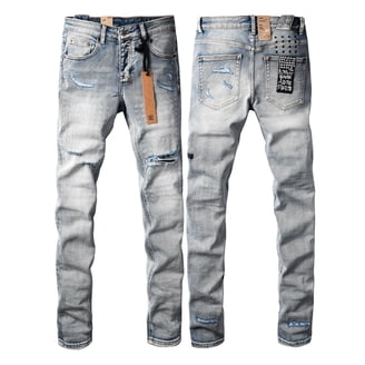 New Ksubi Jeans Men's Fashion Streetwear Jeans Slim Fit Stretch