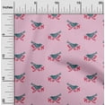 thumbnail image 1 of oneOone Organic Cotton Voile Fabric Branch & Bird Block Printed Craft Fabric BTY 42 Inch Wide, 1 of 4