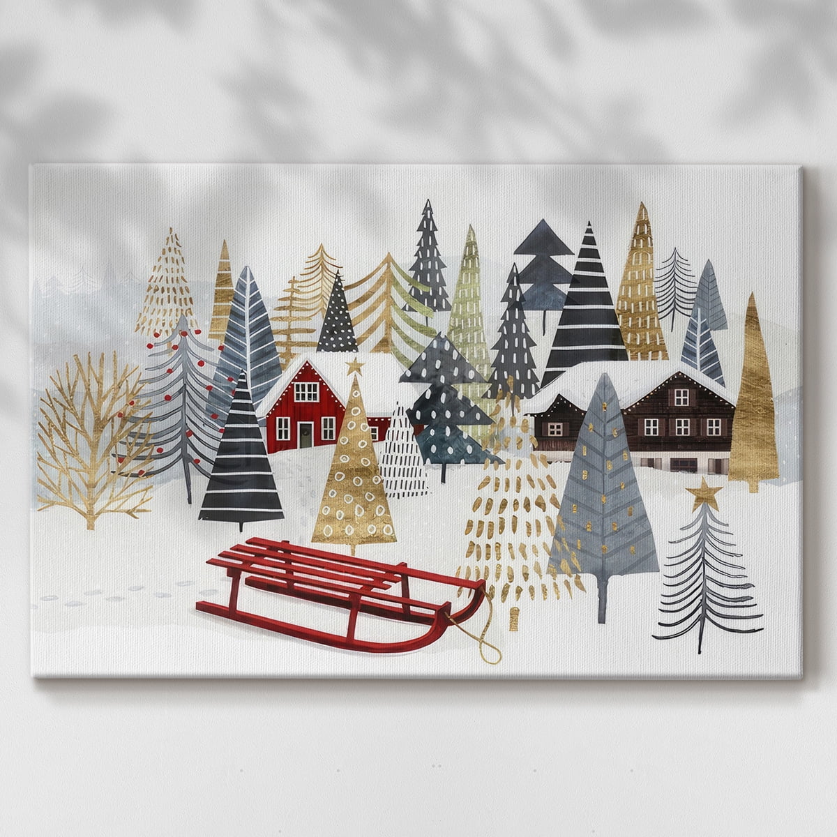 Christmas Chalet Collection A- Gallery Wrapped Canvas