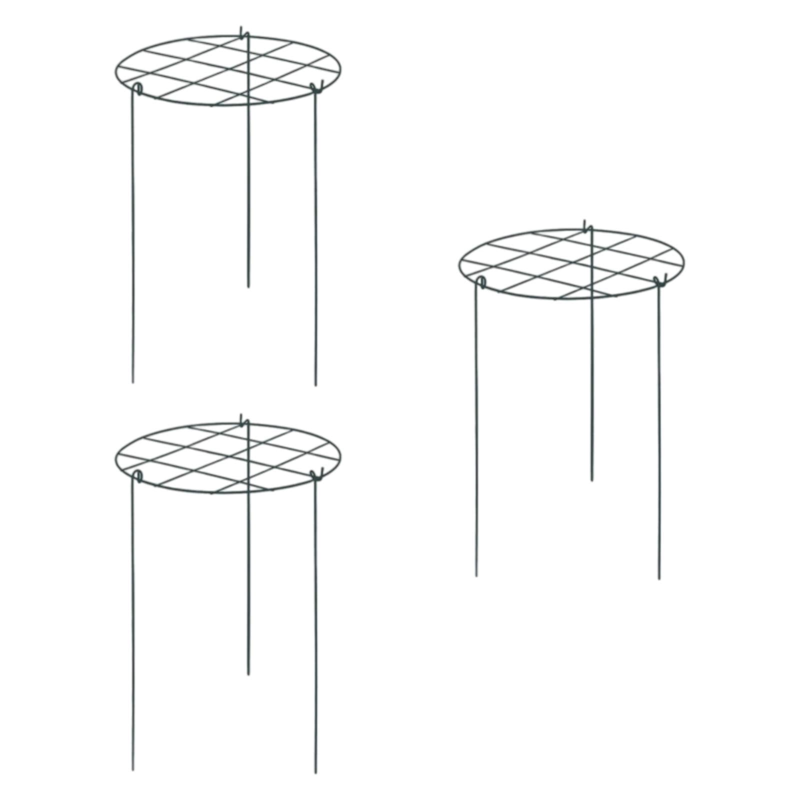 simhoa 3 Pieces Peony Cages and Supports Climbing Trellis Portable Metal Sturdy Garden Plant Support Stakes for Flower Outdoor Plant Grid