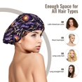thumbnail image 6 of Lavender Flowers Watering Can Silk Bonnet for Sleeping Women Men, Adjustable Elastic Satin Bonnet Bonnet for Sleeping, Soft Similar Silk Curly Cuteness Hair Bonnet for Sleeping, 6 of 7