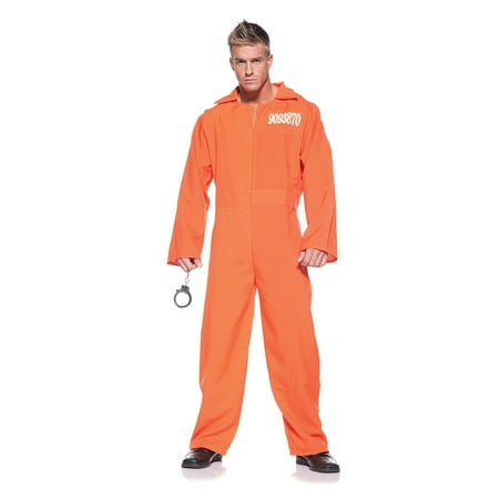 Orange Prison Jumpsuit Adult Halloween Costume - One Size