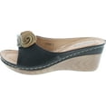 thumbnail image 2 of Gc Shoes Women's Sydney Rosette Slide Wedge Sandals, 2 of 7