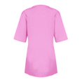 thumbnail image 5 of Jzuxvd Cotton Linen Dresses for Women 2024 3/4 Sleeve Casual Midi Dress Flowy Gauze Shift Dress Vacation Beach Dress Spring Summer Pink S, 5 of 5