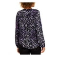 thumbnail image 2 of I.N.C Womens Surplice Print Pullover Blouse, Purple, Small, 2 of 2