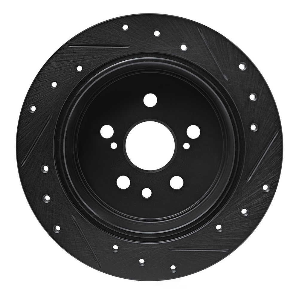 Dynamic Friction Company 633-76029L DFC Brake Rotor - Drilled And Slotted - Black