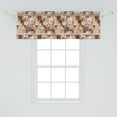 thumbnail image 2 of Ambesonne Moroccan Window Valance, Vintage Square Pattern, 54" X 18", Cream Dark Coral Brown, 2 of 3