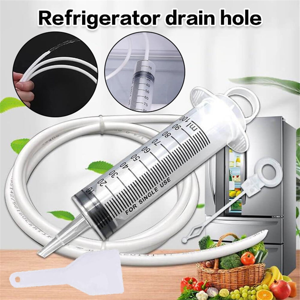 Fridge Drain Hole Remover Cleaning Tool Kit Ice Maker Installation Kit Durable Convenient Fridge Water Line Connection Hose Refrigerator Dredge Pipe