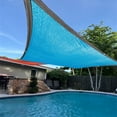 thumbnail image 2 of Hvmvliv Shade Cloth Sun Shade-Outdoor Sunshade Swimming Pool Sun Awning -Sunshine Protection - Rectangle Shade Sunshine Block For Outdoor Facility Sunshade for Patio Backyard Garden Blue-78x78in, 2 of 9