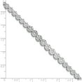 thumbnail image 5 of Sterling Silver Cheryl M Rhodium-Plated Fancy Graduated Brilliant-Cut Cz Cluster 7 Inch Bracelet With 1 Extender (Width 6) (Length 8) - Jbsp, 5 of 5