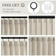 thumbnail image 2 of 102 Inches Long Oatmeal Colored Pinch Pleat Sheer Curtains with Hooks,Back Tab Semi Transparentes Light Filtering Linen Cotton Blend Ocher Tone Rustic Cabin Style Drapes Curtains,40x102 inch Length, 2 of 17