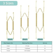 12pcs Plate Hangers with Hooks, 6 8 10 Wall Holder Fit for 6-10 Decorative Plate, Antique China, Arts