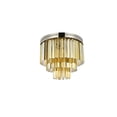thumbnail image 5 of Urban Classic Sydney 9 light polished nickel Flush Mount Golden Teak (Smoky) Royal Cut Crystal, 5 of 9