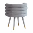 thumbnail image 4 of TOV Furniture Betty 19.9" Transitional Velvet Dining Chair in Gray, 4 of 6