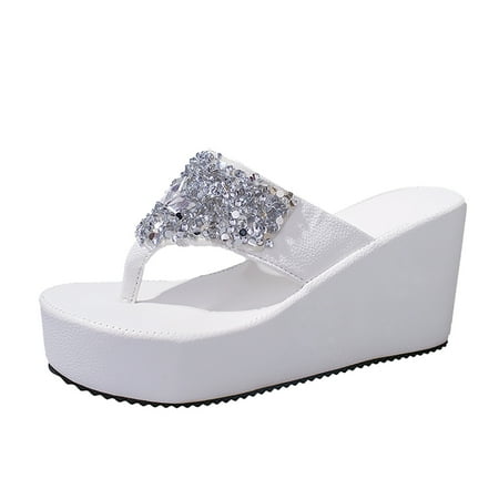 

Womens Slippers Flip-Flops Platform Sandals and Slippers with Slope Heel Casual Slippers