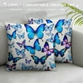 thumbnail image 3 of Nawypu  Blue Butterfly Pattern Pillow Cover,Decorative Couch Pillow Cover for Sofa,Cushion Case Indoor Outdoor Home Decoration, 3 of 5