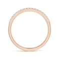 thumbnail image 2 of ANGARA Lab-Grown Fishtail Set Diamond Semi Eternity Wedding Ring in 14K Rose Gold for Women (Size-1.3mm | 0.19 ct) | April Birthstone Jewelry for Her | Lab-Grown Diamond Engagement Rings, 2 of 4