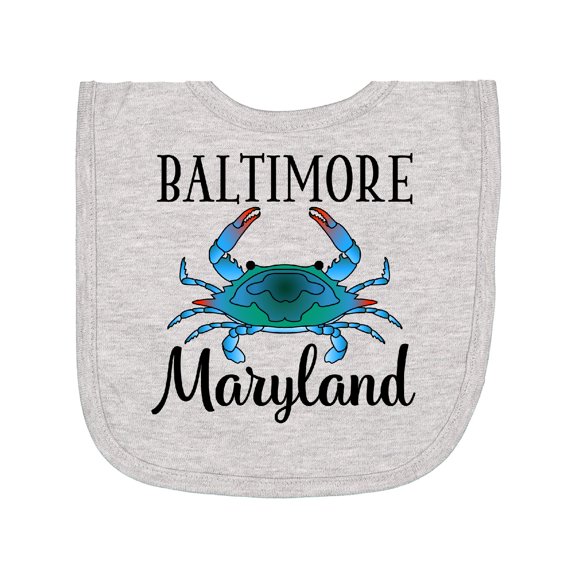 Inktastic Baltimore Maryland Vacation Blue Crab Newborn Bib