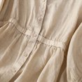 thumbnail image 5 of Towmus V Neck Linen Tshirts for Women Summer Fall 3/4 Sleeve Relaxed Fit Long Basic Tee Shirt Tops, 5 of 6