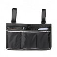 thumbnail image 1 of Bolsa lateral para silla de ruedas perfecl Organizadores de almacenamiento Oxford resistente Negro, 1 of 8