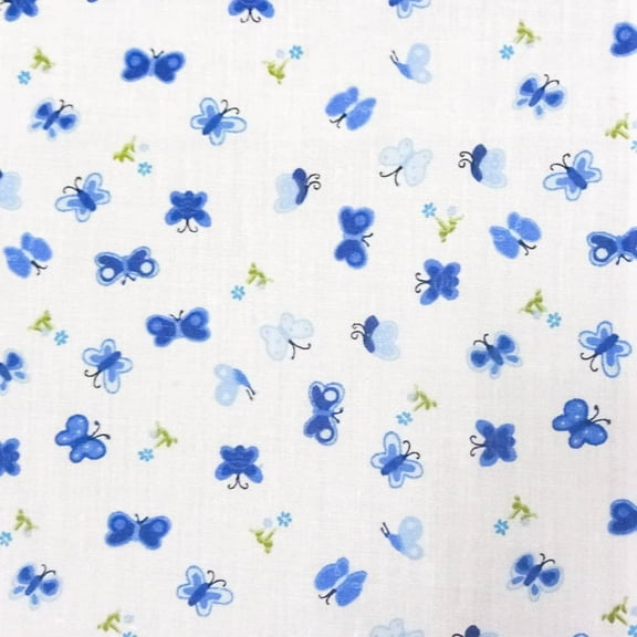 Mini Butterfly Print Poly Cotton Fabric by the 5, 10, 15 and 20 Yard Increment, All Colors